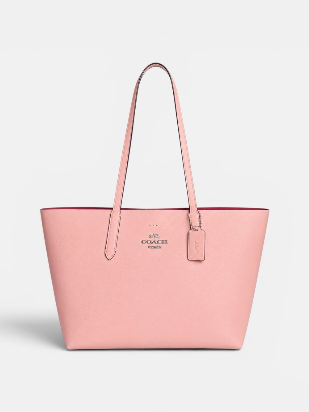 Coach Avenue Tote Pink Leather Shoulder Bag Large Work Everyday Carry F31535